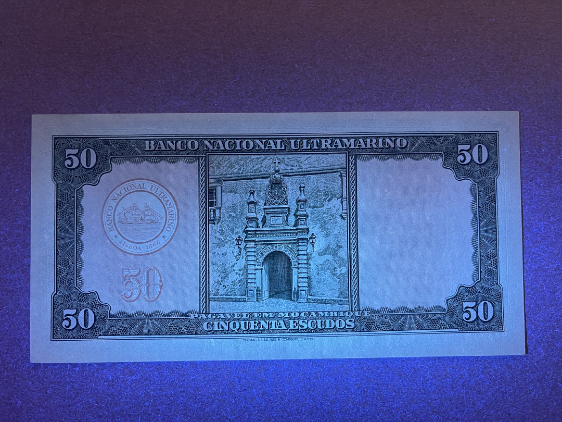 《张总收藏》58期——外币精品 莫桑比克50埃斯库多 UNC 1958年