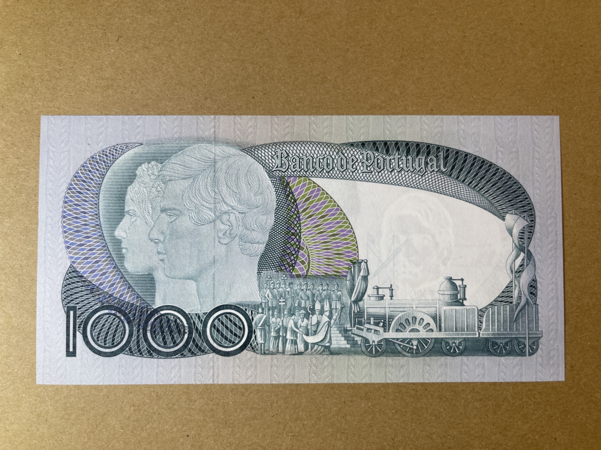 《张总收藏》58期——外币精品 葡萄牙1000埃斯库多 UNC 1980年 葡萄牙国王佩德罗五世