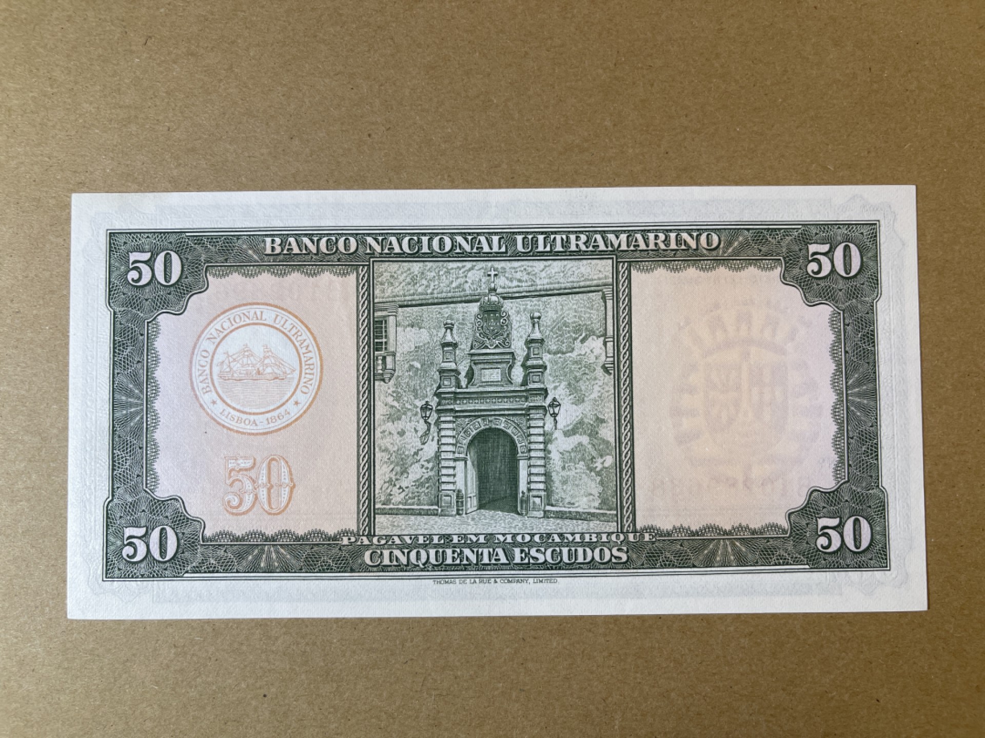 《张总收藏》58期——外币精品 莫桑比克50埃斯库多 UNC 1958年