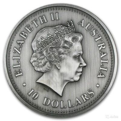 【海寧潮】澳大利亚2002年时间的演变10盎司仿古纪念银币 原盒证书