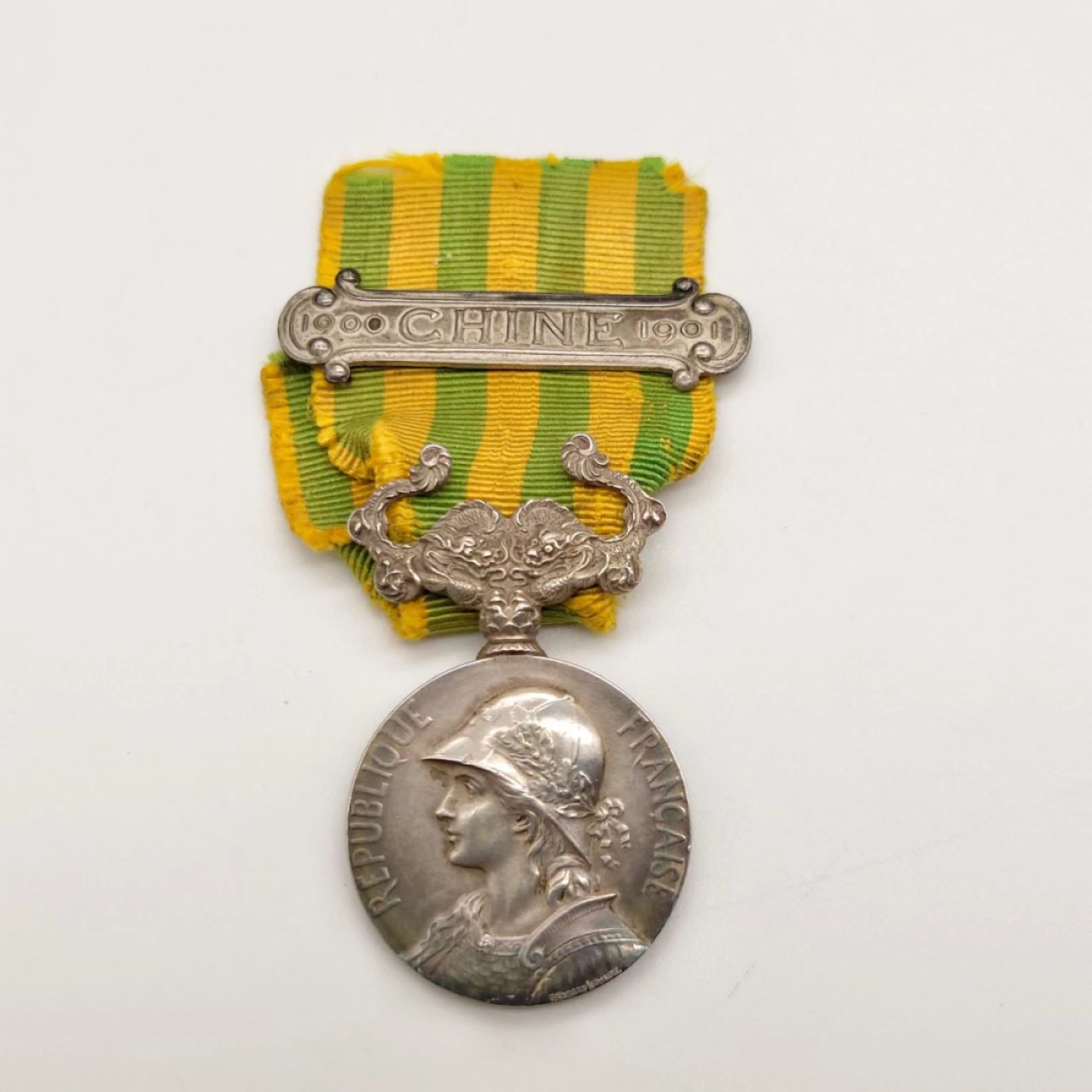 勋章奖章交易所5月14日群拍 法国1900庚子侵华奖章（银质早期）