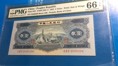 【华誉王者】2003期拍卖 - 宝塔山无47双尾 PMG66E 236-9590399