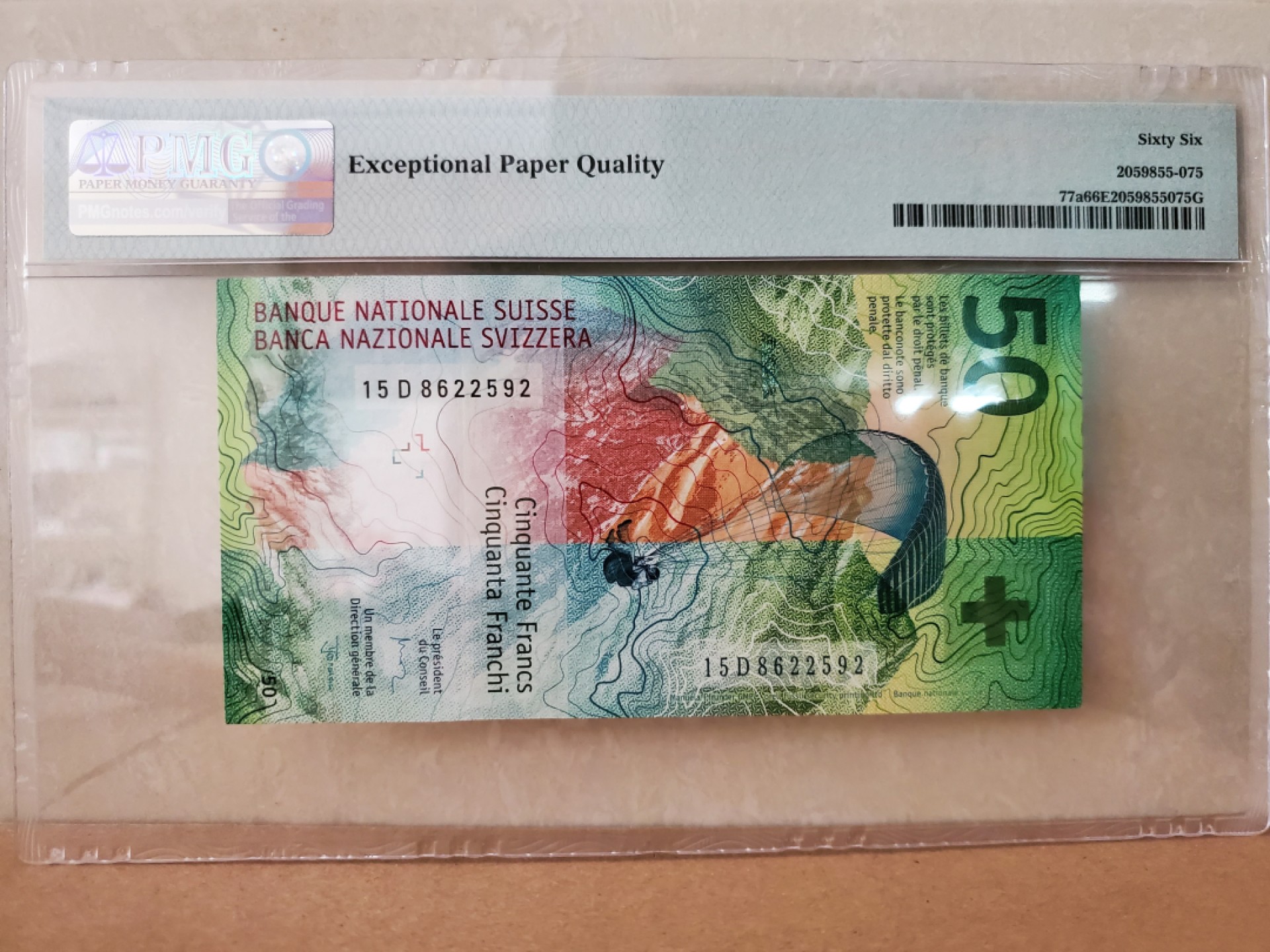 Chase Auction 第10期 - - 中外钱币、民国钞联拍！ 瑞士手版50瑞朗 77a初版， 2015年IBNS世界最佳纸币！ 全程无347！