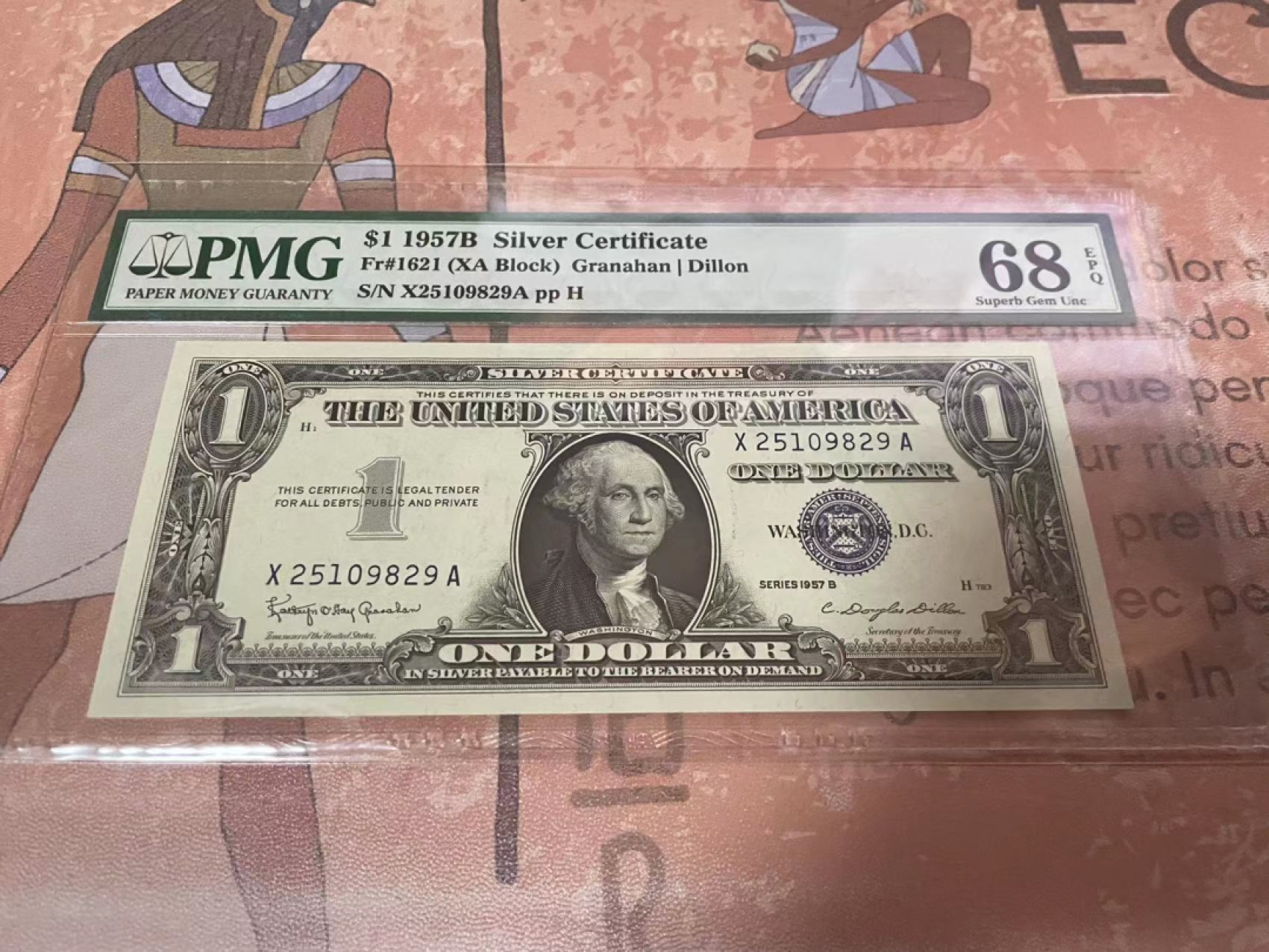 【Blue Auction】✨世界纸币精拍第182期——狮城巨轮（共78拍） 美国 1957年1美金 PMG68EPQ 超高分 少见