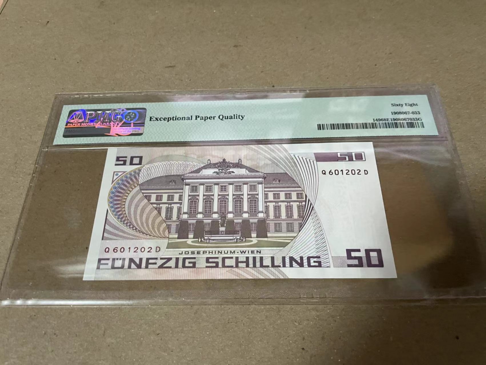 【Blue Auction】✨世界纸币精拍第183期——飞龙在天（共80拍） 【无47】奥地利 1986-87年50先令 PMG68EPQ 高分