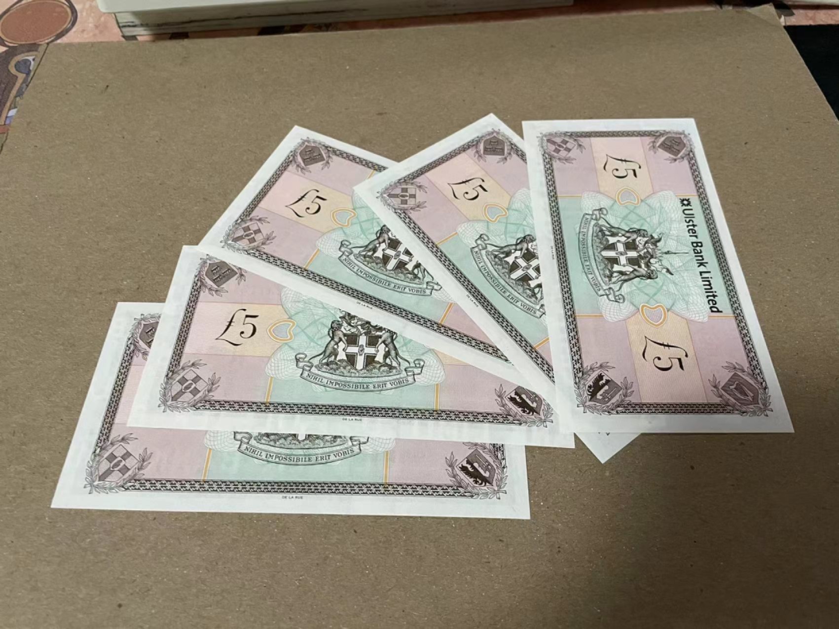 【Blue Auction】✨世界纸币精拍第183期——飞龙在天（共80拍） 【一组5张】北爱尔兰 2013年5镑 全新UNC