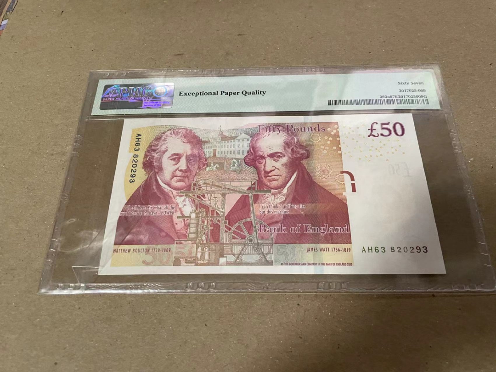 【Blue Auction】✨世界纸币精拍第183期——飞龙在天（共80拍） 【无47】英国 2010年50镑 PMG67EPQ 