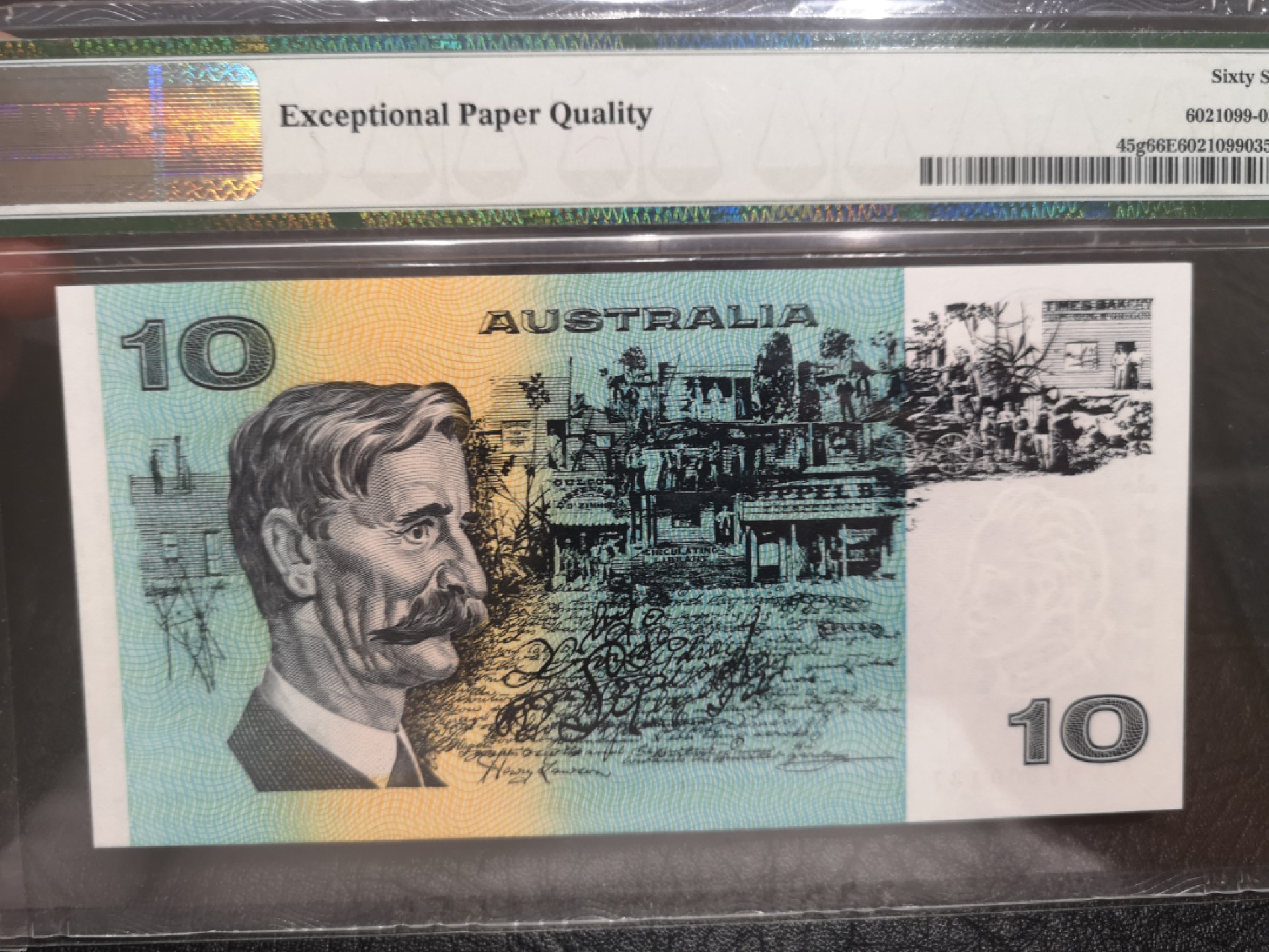 《外钞收藏家》第一百七十八期拍卖 1993年澳大利亚10元 新旧两版 已评级 包含精装册子 全同号百位号