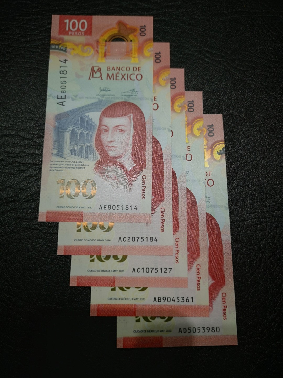 《外钞收藏家》第一百八十期拍卖 2020年墨西哥100 五张一起 全新UNC