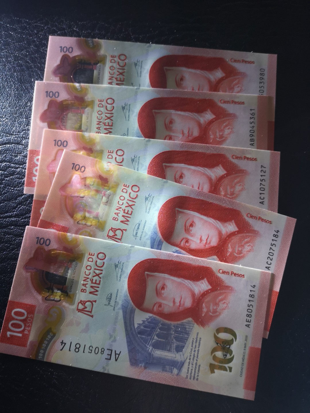 《外钞收藏家》第一百八十期拍卖 2020年墨西哥100 五张一起 全新UNC