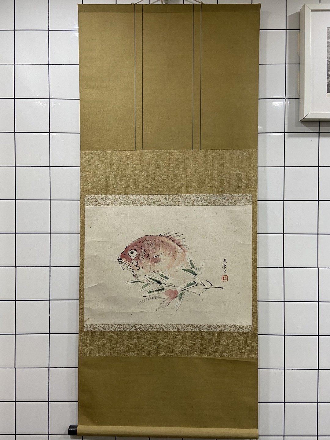 日本古画卷轴-鲷鱼