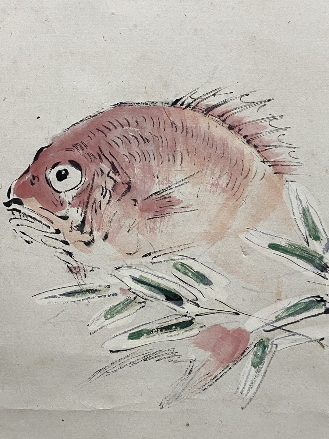 日本古画卷轴-鲷鱼