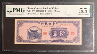 中央银行，东北九省流通劵，十元稀缺品种 - 中央银行，东北九省流通劵，十元稀缺品种