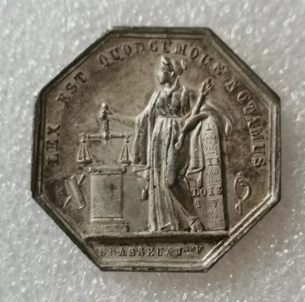 瓶子🏺第39期拍卖会 法国19世纪公正女神JETON银质八角