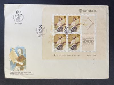 【第15期】莲池国际邮品拍卖 【秒杀】葡萄牙 1985 欧罗巴 首日封 有粘印
