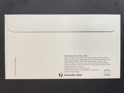 【第15期】莲池国际邮品拍卖 【秒杀】澳大利亚 1986 国际和平年 套票官封
