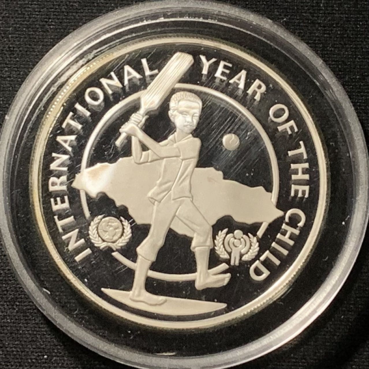 紫瑗钱币——第190期拍卖 牙买加 1979年 国际儿童年 10元 23.32克 0.925银 精制