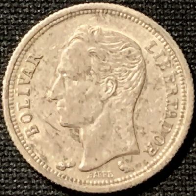 紫瑗钱币——第190期拍卖 - 委内瑞拉 1960年 玻利瓦尔 25分 1.25克 0.835银