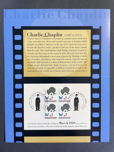 【第15期】莲池国际邮品拍卖 【秒杀】捷克斯洛伐克 卓别林邮票纪念卡