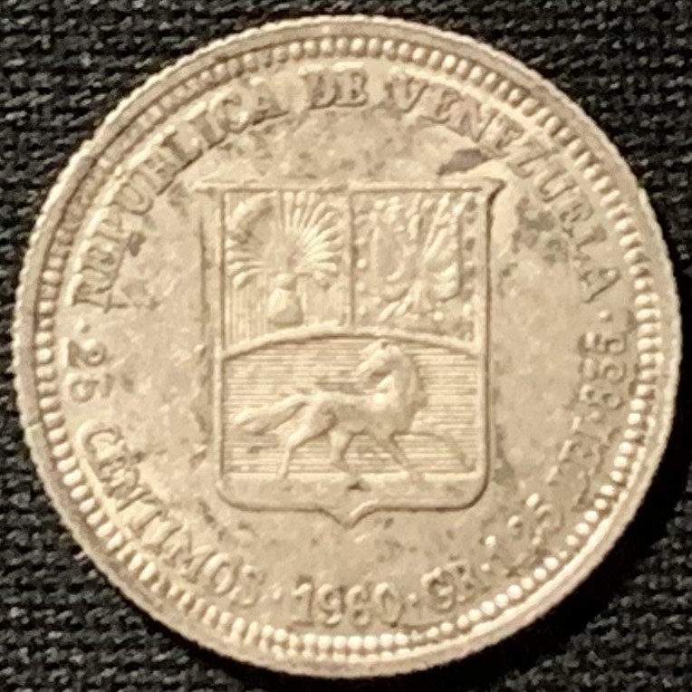 紫瑗钱币——第190期拍卖 委内瑞拉 1960年 玻利瓦尔 25分 1.25克 0.835银