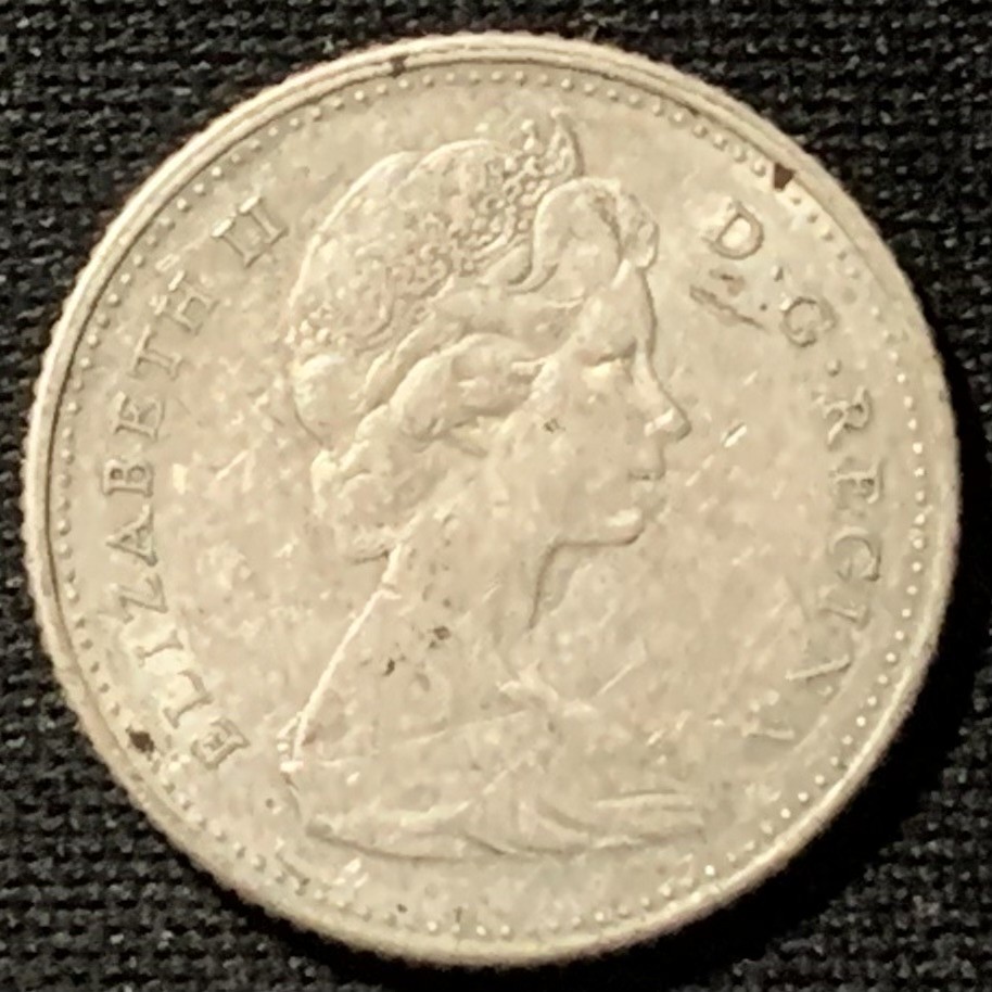 紫瑗钱币——第190期拍卖 加拿大 1967年 伊丽莎白二世 建国100周年 鱼 10分 2.33克 0.8银