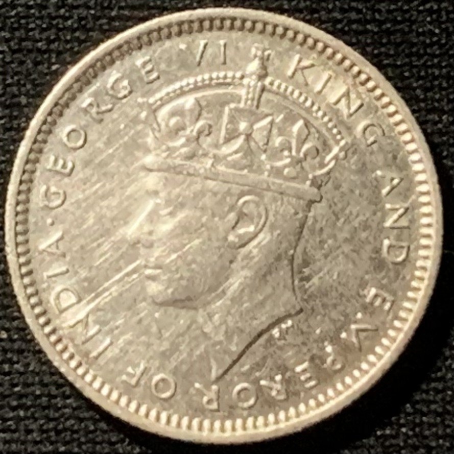 紫瑗钱币——第190期拍卖 马来亚 1941年 乔治六世 10分 2.71克 0.5银 