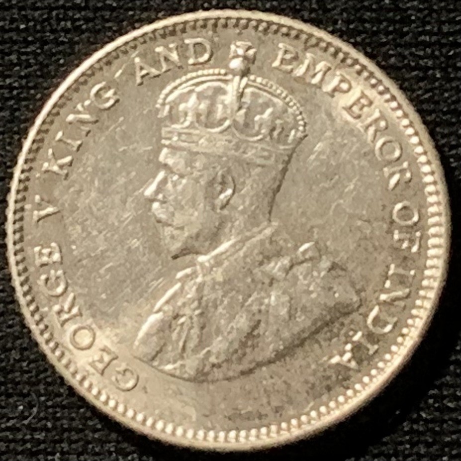 紫瑗钱币——第190期拍卖 海峡殖民地 1927年 乔治五世 10分 2.71克 0.6银 UNC