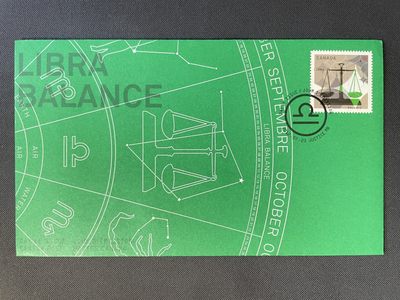 【第15期】莲池国际邮品拍卖 【秒杀】加拿大 2012 天秤座 官方首日封