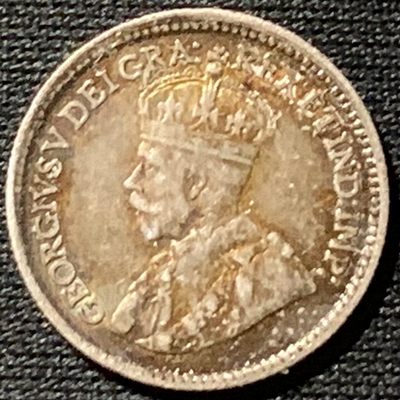 紫瑗钱币——第190期拍卖 - 加拿大 1914年 乔治五世 5分 1.13克 0.925银