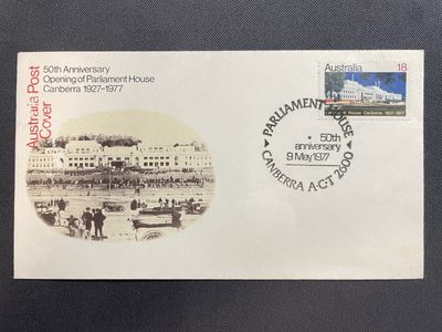 【第15期】莲池国际邮品拍卖 【秒杀】澳大利亚 1978 国会大厦50周年纪念 套票美术官封