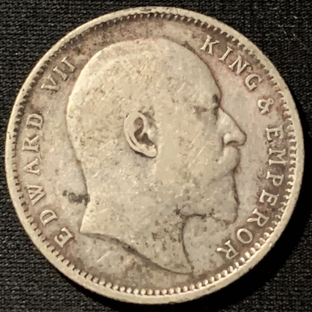 紫瑗钱币——第190期拍卖 英属印度 1909年 爱德华七世 1卢比 11.66克 0.917银