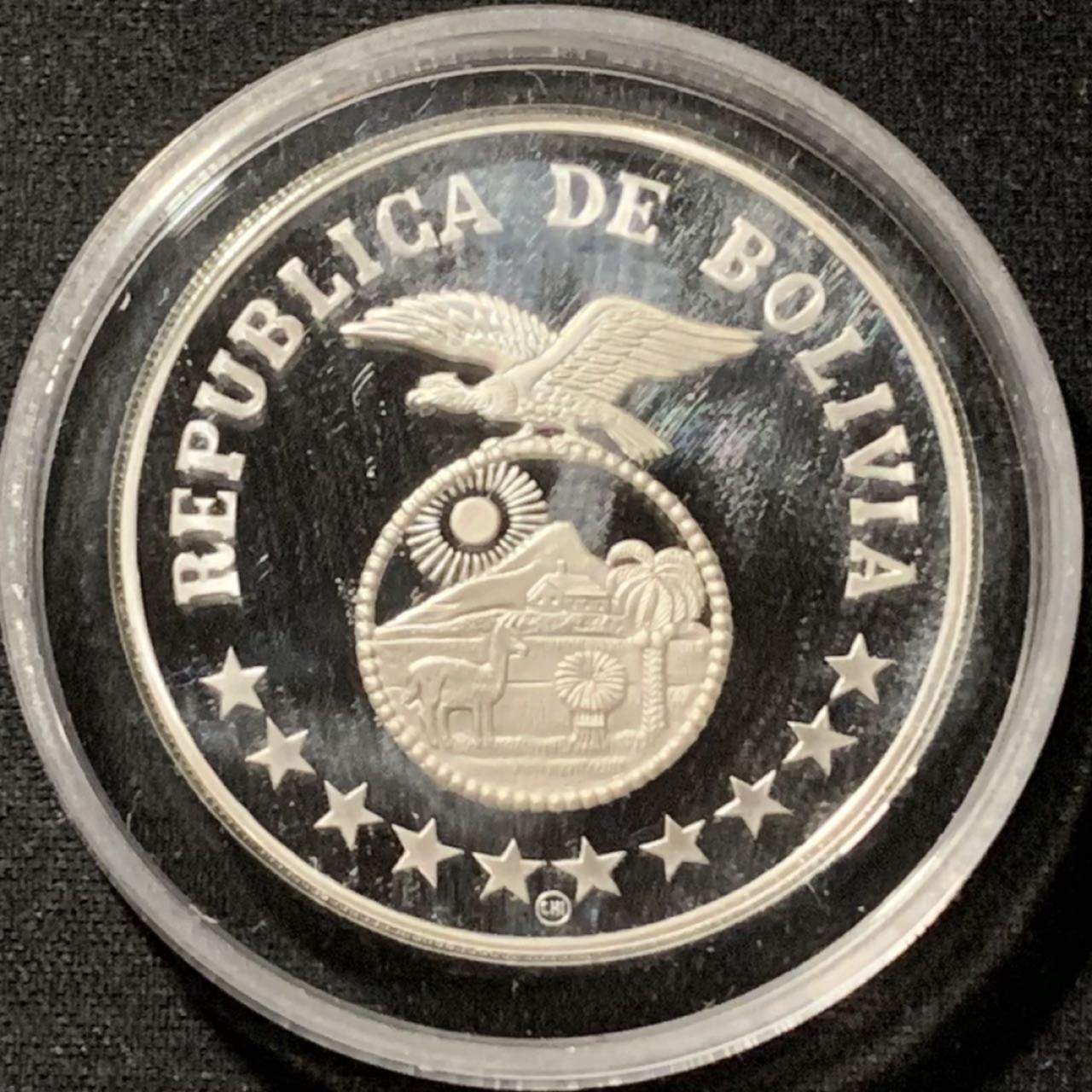 紫瑗钱币——第190期拍卖 玻利维亚 1979年 国际儿童年 200比索 23.32克 0.925银 精制