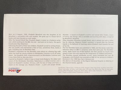 【第15期】莲池国际邮品拍卖 【奥尔德尼】2018 儿童读物温布斯（The Wombles）50周年 套票官封