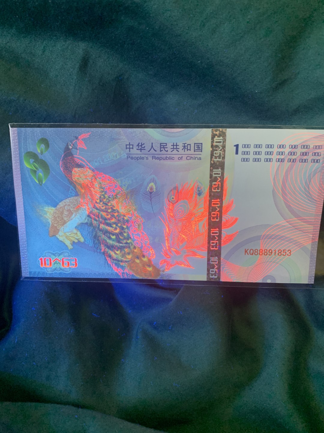 北极狼收藏11$ 孔雀测试钞