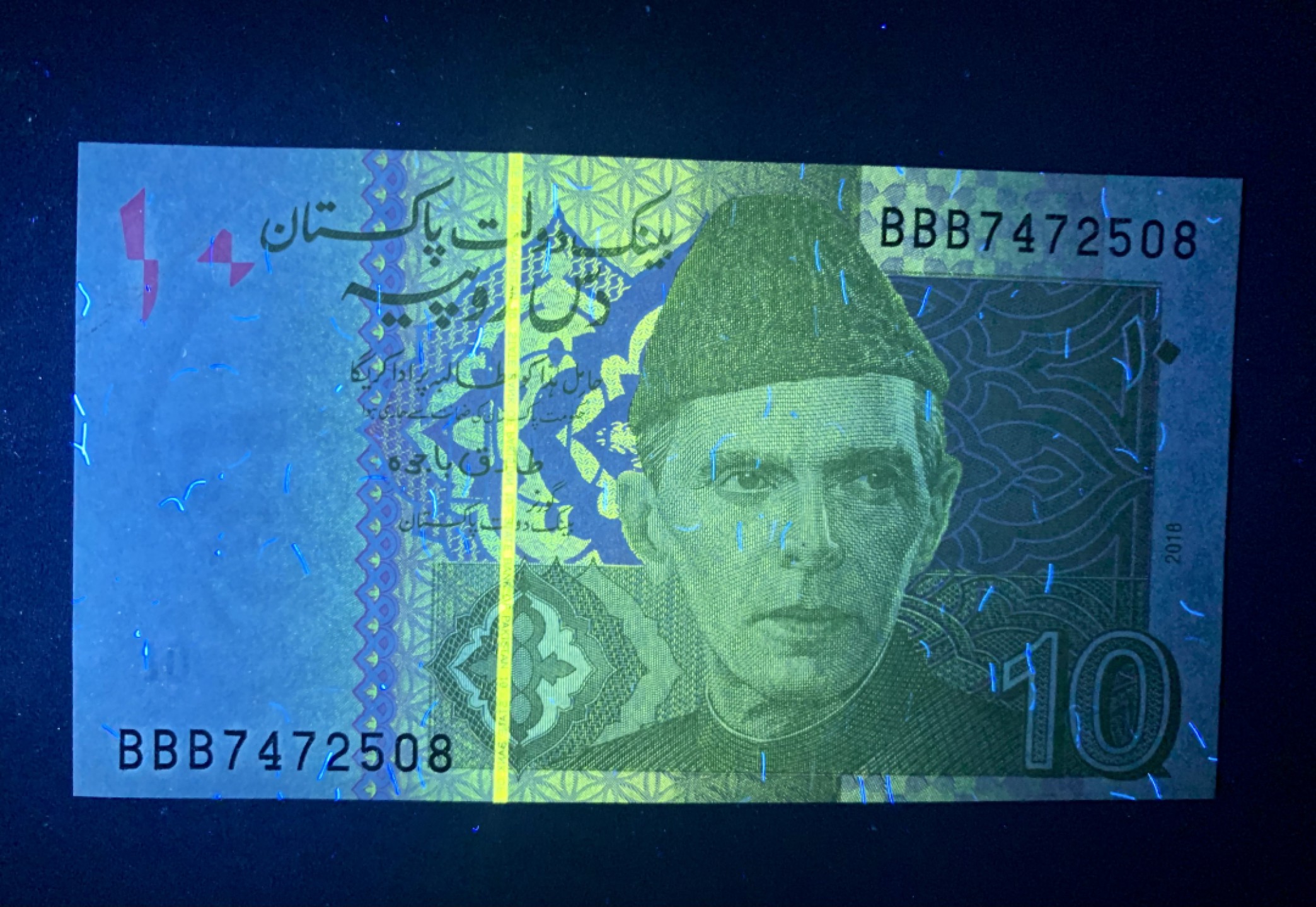 北极狼收藏4$ 巴基斯坦10卢比 纸币 2016年版 