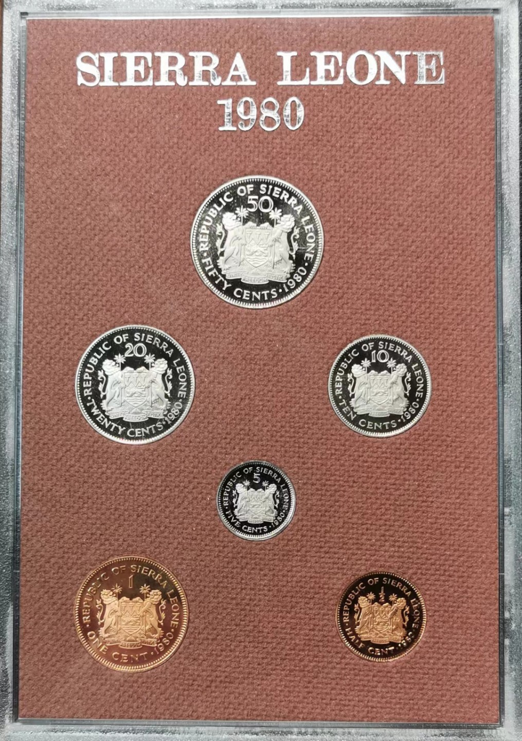凡希社世界钱币微拍第二百二十三期 1980塞拉利昂精铸PS原封装！