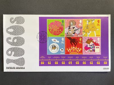 【第15期】莲池国际邮品拍卖 【泽西岛】2018 1960年代流行文化 小全张官封