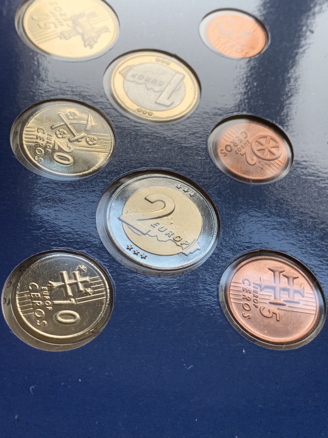 《竞宝斋》第59场-本周日，周一2场连拍（全场不限金额包邮） 斯洛伐克2004年 8枚套 欧元臆造币