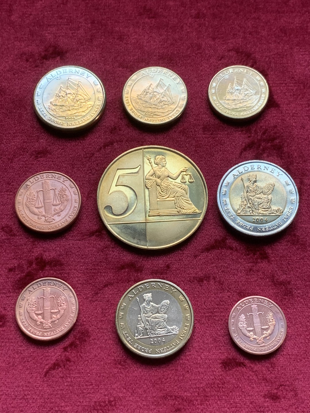 《竞宝斋》第59场-本周日，周一2场连拍（全场不限金额包邮） 奥尔德尼岛2004年欧元试铸样币