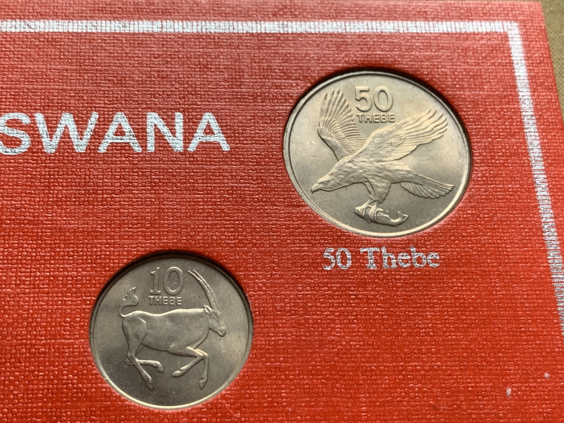 《竞宝斋》第59场-本周日，周一2场连拍（全场不限金额包邮） 博茨瓦纳1976年清年份套币全套UNC 1瑟比-1普拉共6枚