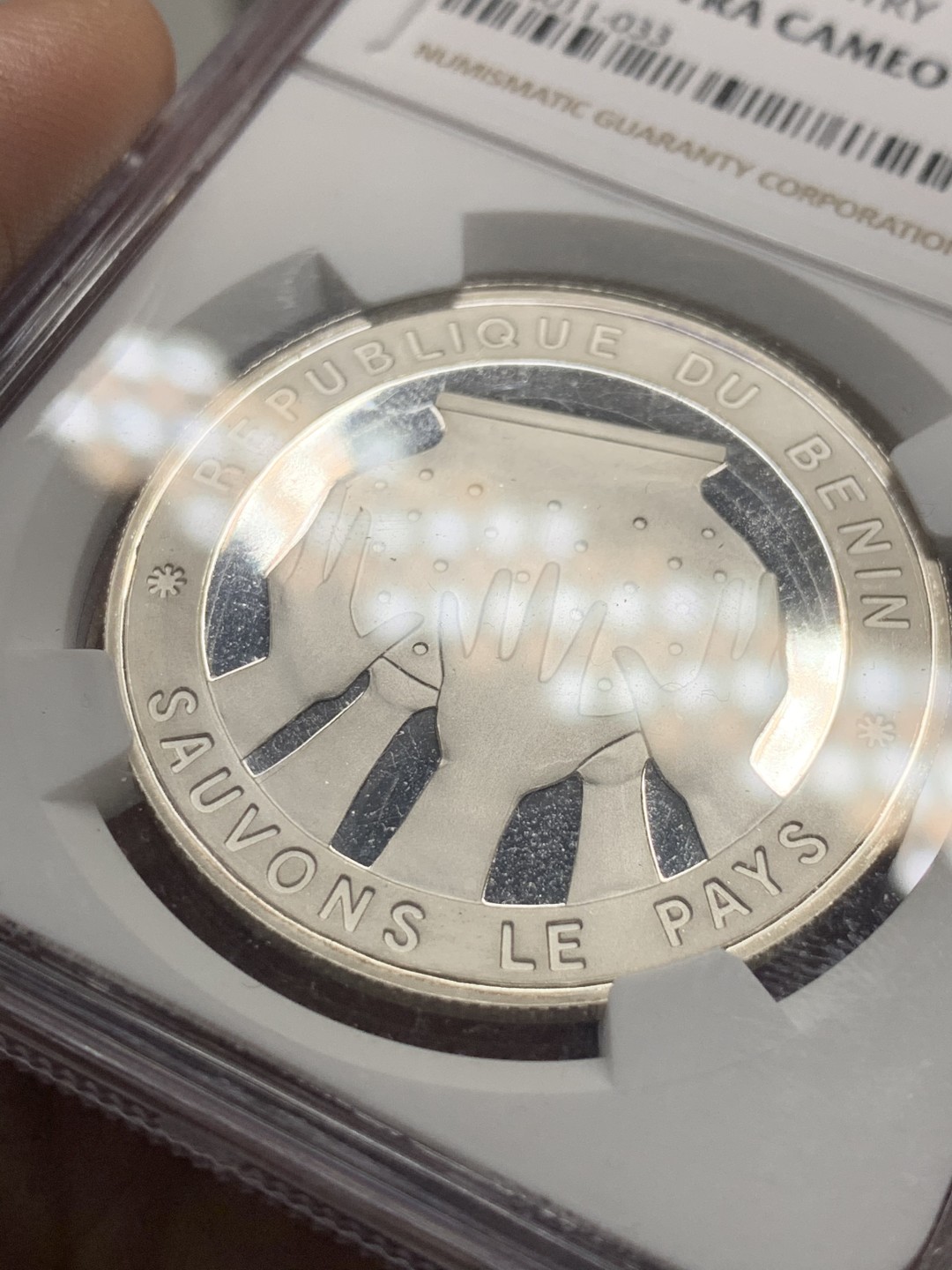 《竞宝斋》第59场-本周日，周一2场连拍（全场不限金额包邮） NGC-PF 68UC 贝宁（1992）年1000法郎国家纪念银币 (第二名）发行量1000枚  精制银币