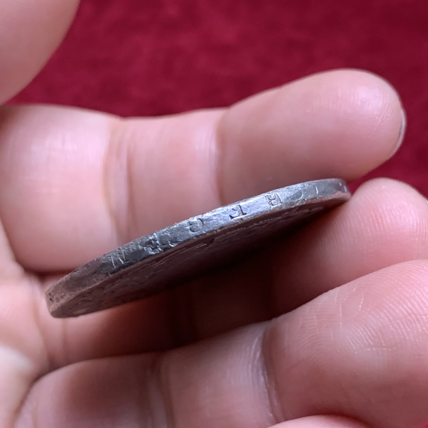 《竞宝斋》第59场-本周日，周一2场连拍（全场不限金额包邮） 法国 1824-M年 图卢兹厂 路易十八 5法郎 大银币 稀少厂名 边有磕碰