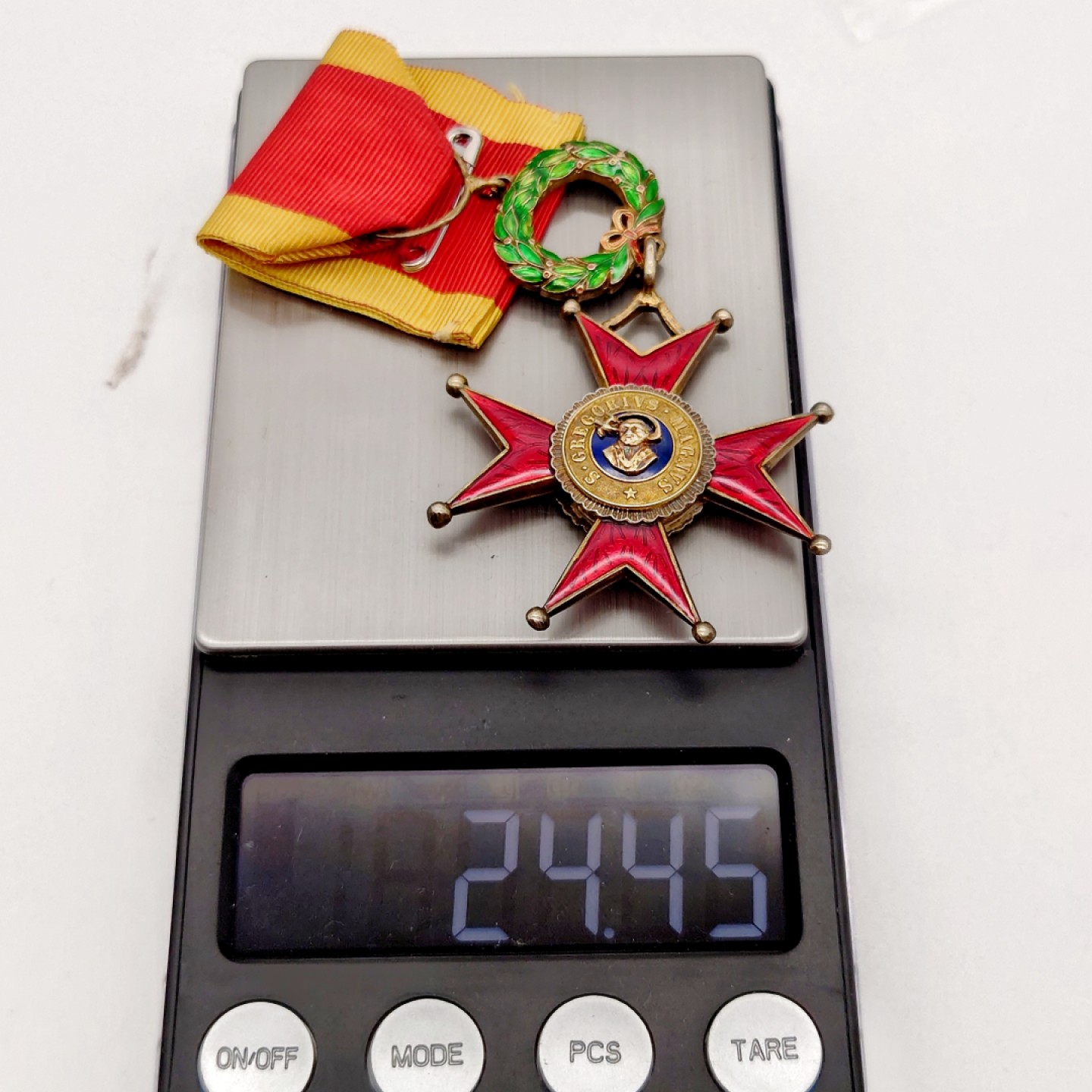 勋章奖章交易所5月28日拍卖 梵蒂冈骑士级圣格里高利勋章（银质镀金珐琅）