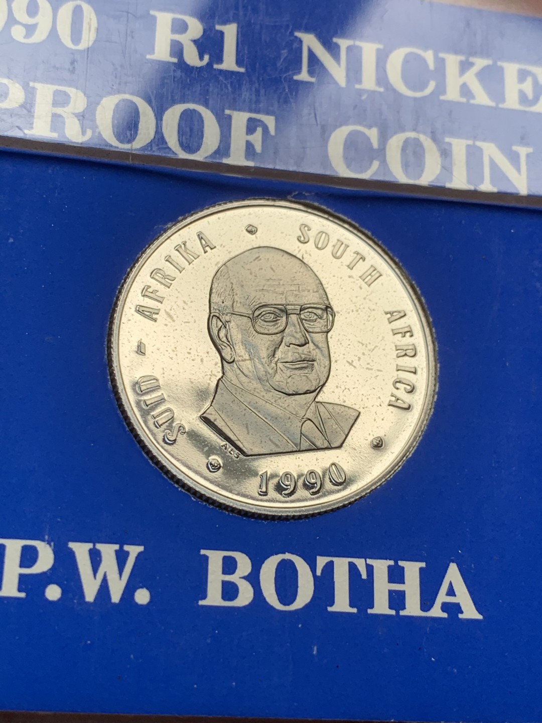 《竞宝斋》第59场-本周日，周一2场连拍（全场不限金额包邮） 原包装PROOF南非1990年1兰特纪念币 精制少见