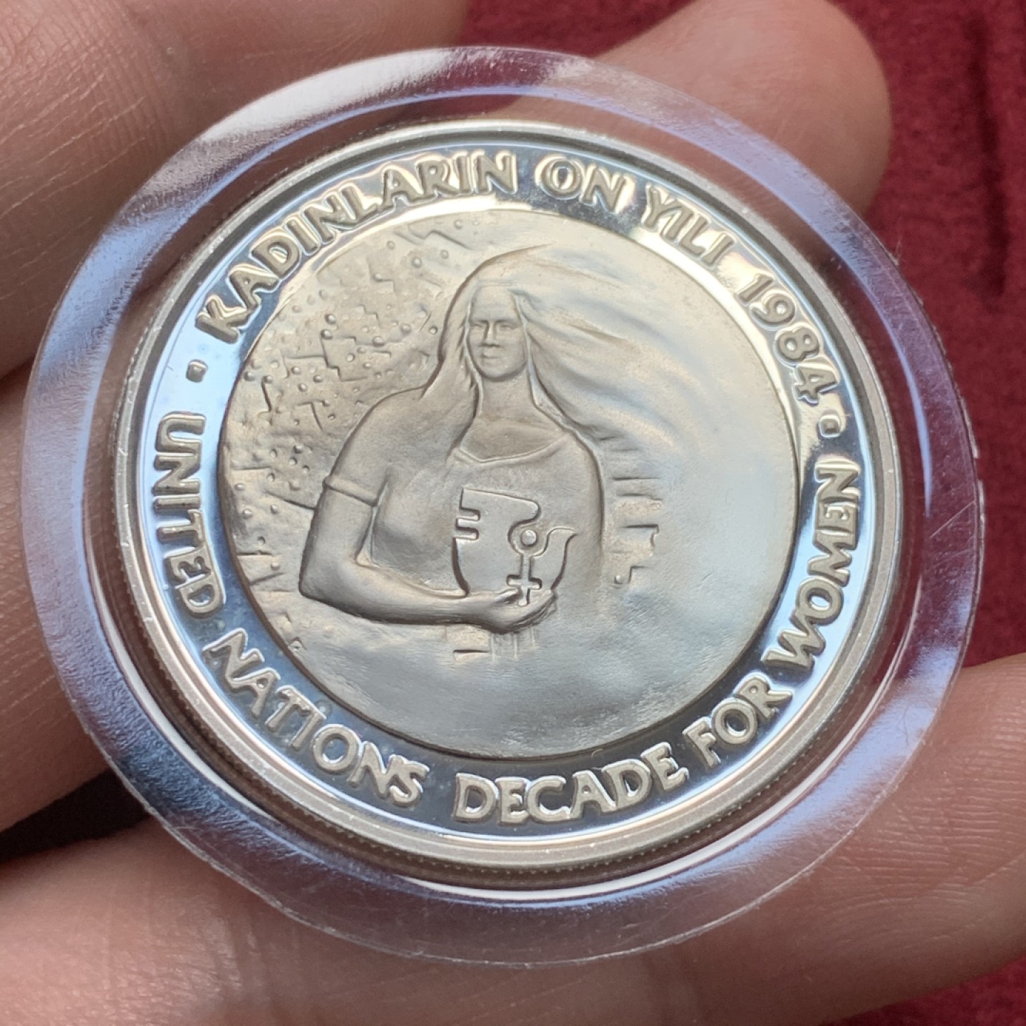 《竞宝斋》第59场-本周日，周一2场连拍（全场不限金额包邮） PROOF土耳其1984年5000里拉  妇女年纪念银币