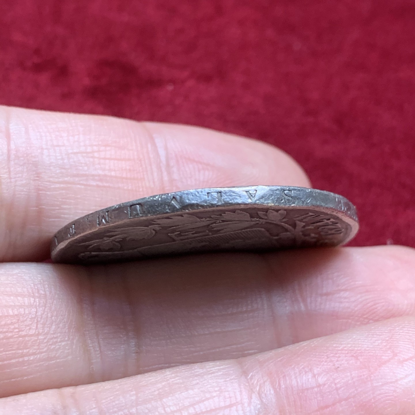 《竞宝斋》第59场-本周日，周一2场连拍（全场不限金额包邮） 法国 1824-M年 图卢兹厂 路易十八 5法郎 大银币 稀少厂名 边有磕碰