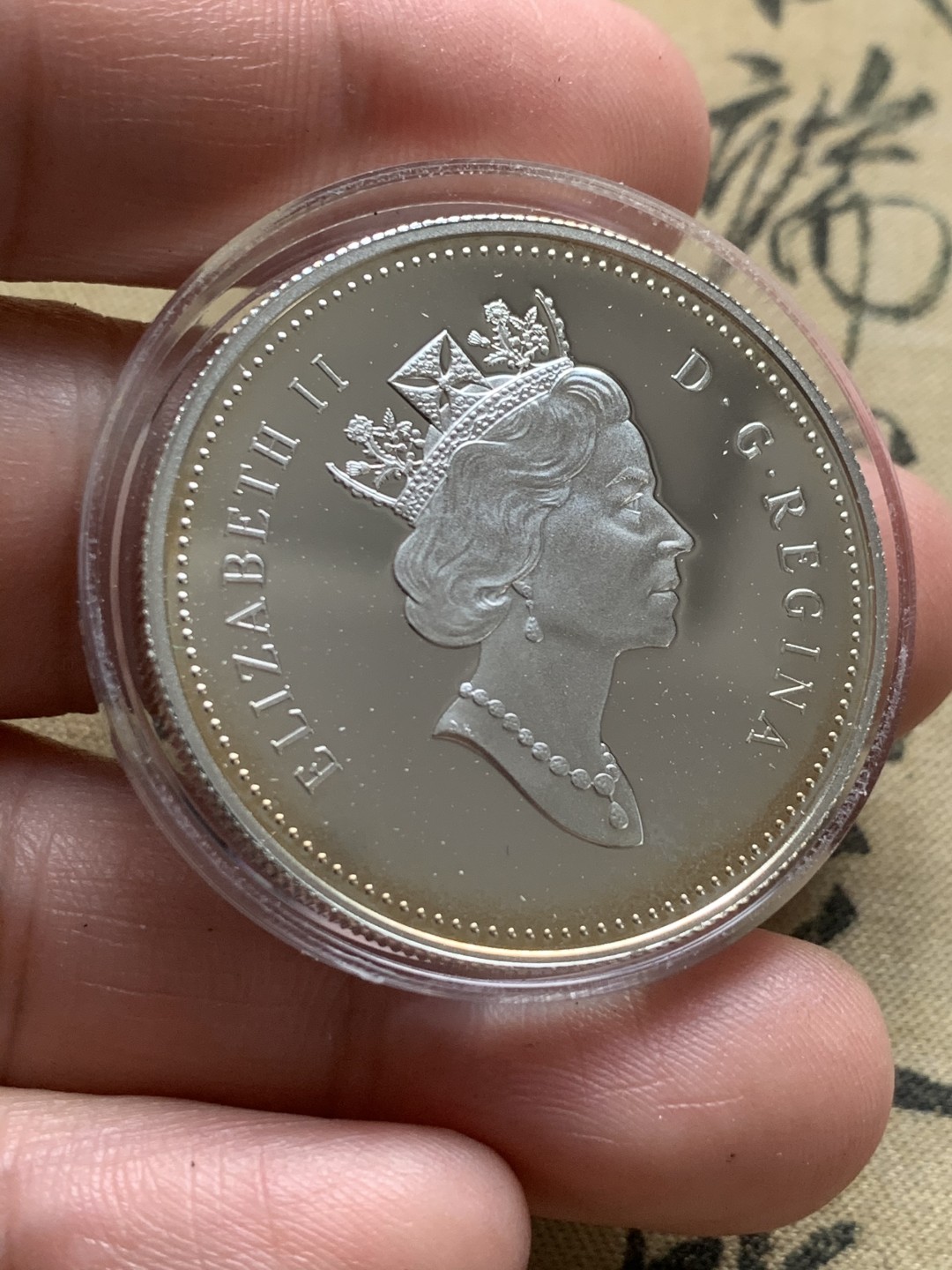 《竞宝斋》第59场-本周日，周一2场连拍（全场不限金额包邮） 原盒证书加拿大2001年 国家芭蕾舞五十周年纪念1元精制大银币