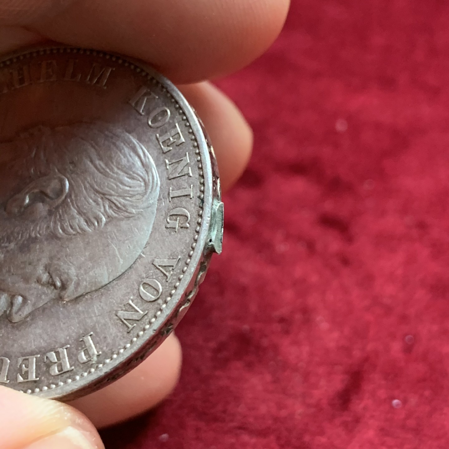 《竞宝斋》第59场-本周日，周一2场连拍（全场不限金额包邮） 德国普鲁士 1871年 纪念普法战争胜利 1泰勒 银币 12点方向有焊点