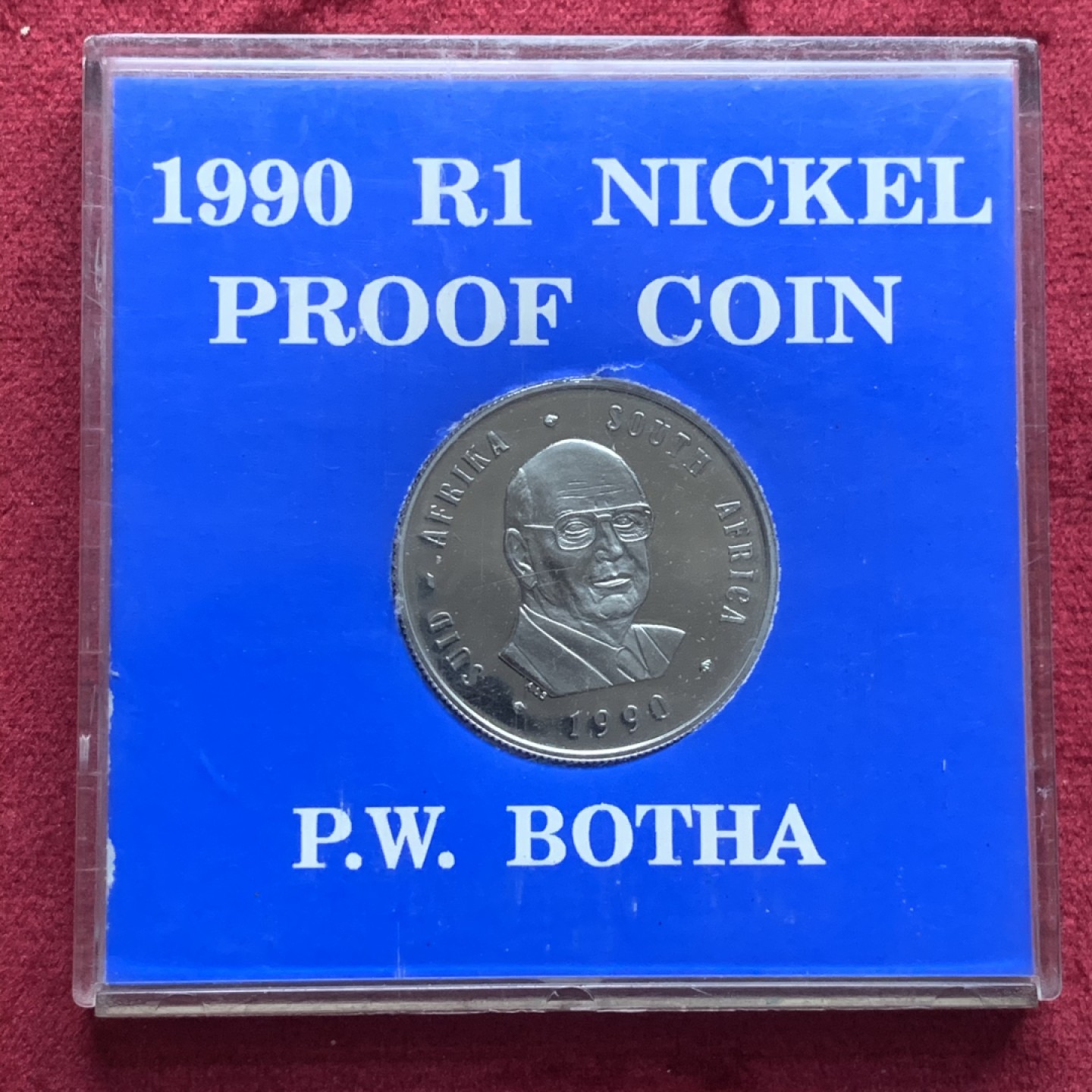 《竞宝斋》第59场-本周日，周一2场连拍（全场不限金额包邮） 原包装PROOF南非1990年1兰特纪念币 精制少见