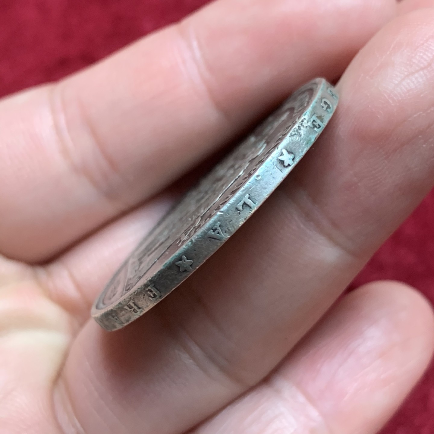 《竞宝斋》第59场-本周日，周一2场连拍（全场不限金额包邮） 法国1873-K年 波尔多厂 大力神5法郎 大银币 稀少厂名 跟拉菲一个地方的